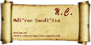 Móroc Cecília névjegykártya